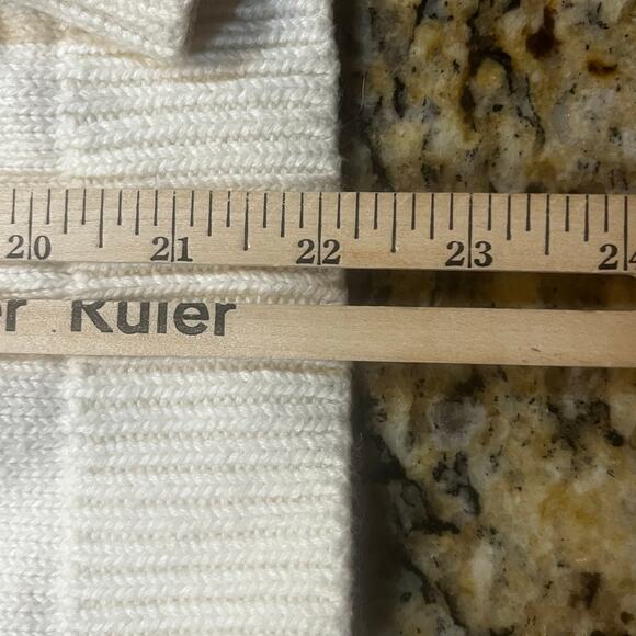 Cream Knitted Floral Embroidered Cardigan Cottagecore Button Sweater Women M - Picture 6 of 7